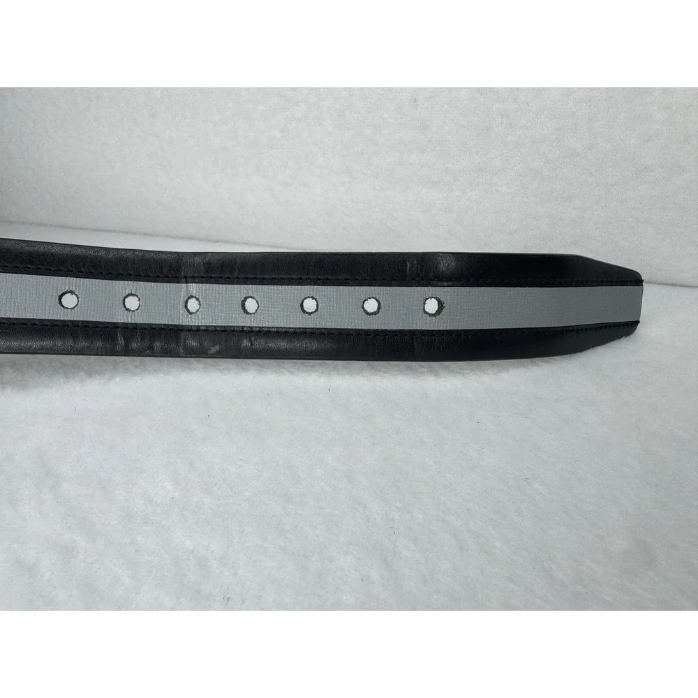 PGA Tour Men's Reversible Leather Golf Belt Black Gray Sz 36